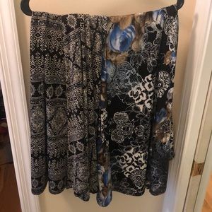 2 lularoe maxi skirts- silky material